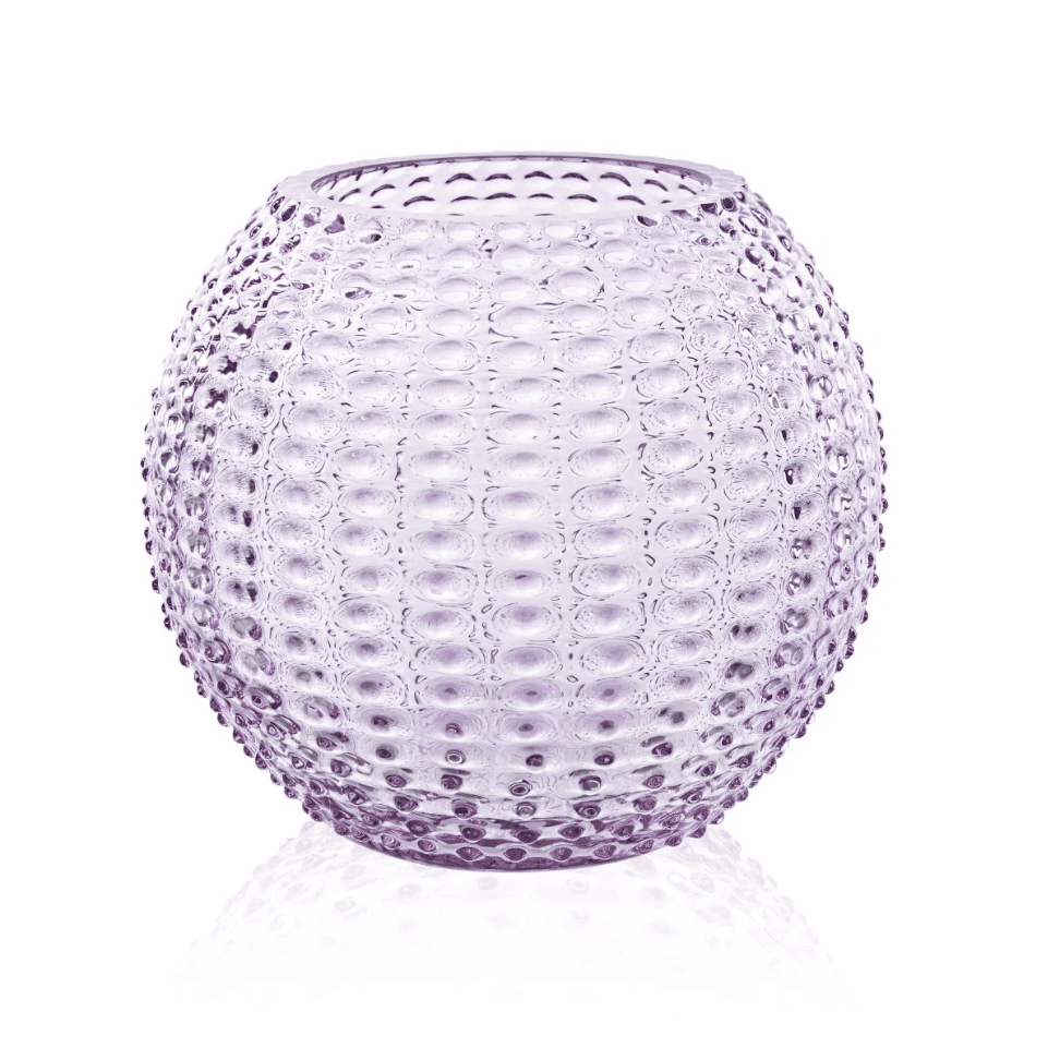 LILAC HOBNAIL LARGE ROUND VASE