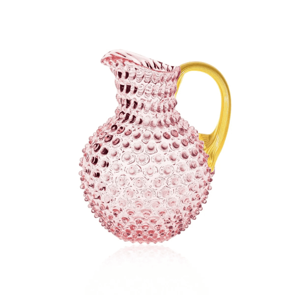 ROSALINE HOBNAIL JUG WITH SHINY GOLD HANDLE