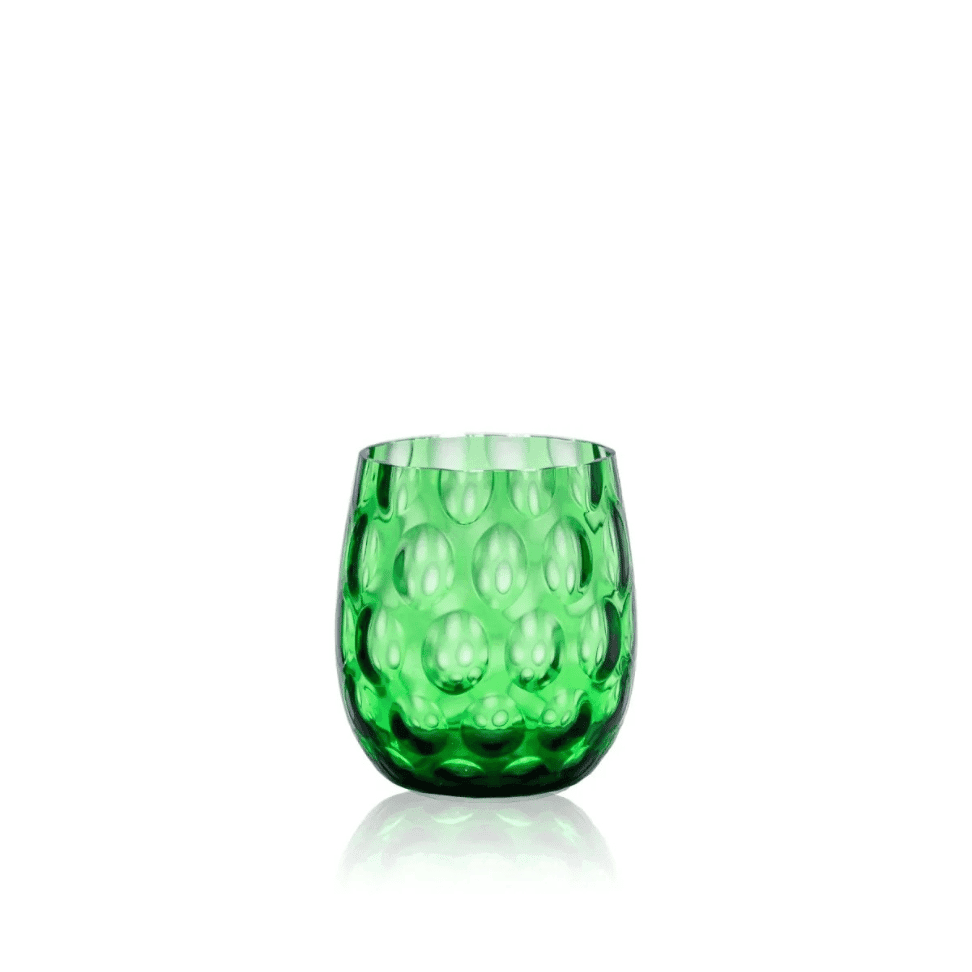 DARK GREEN MEDIUM TUMBLERS KUGEL SET4