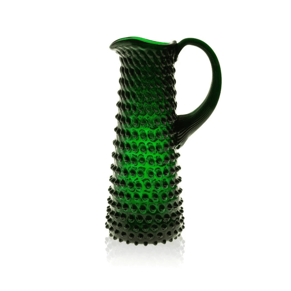 DARK GREEN HOBNAIL PITCHER