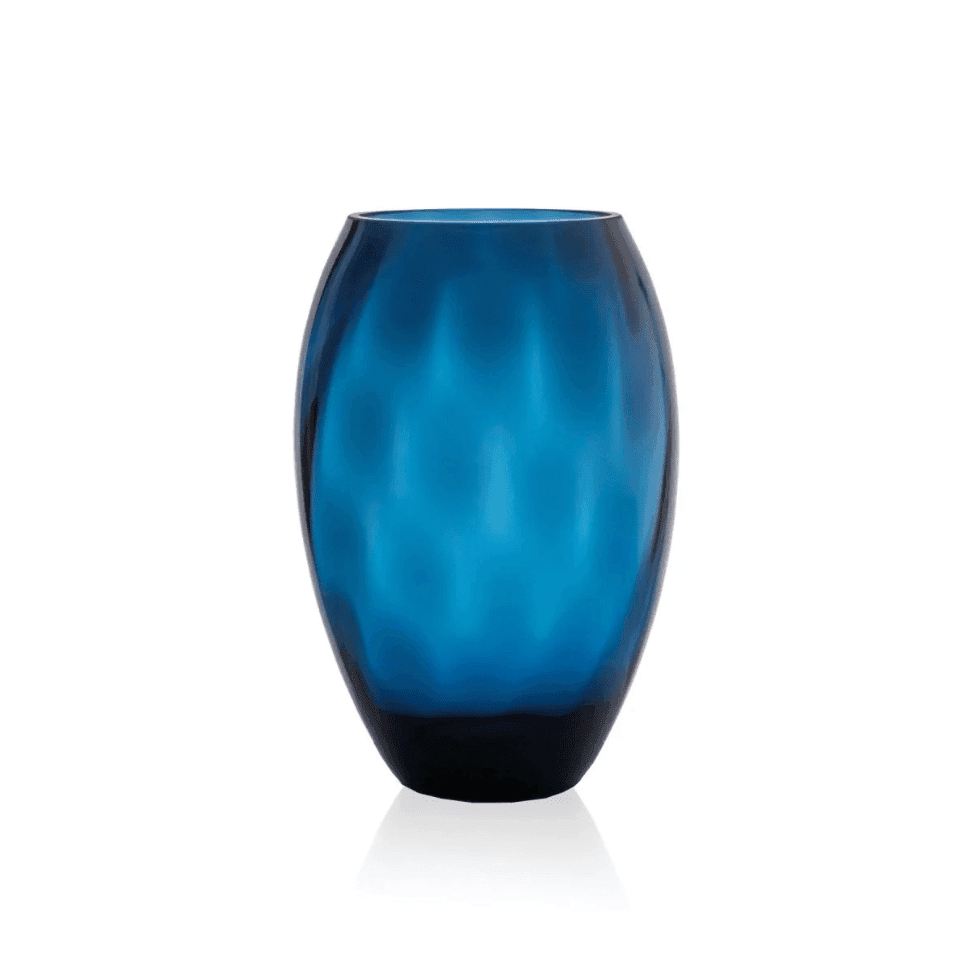 ROYAL BLUE MARIKA OVAL VASE