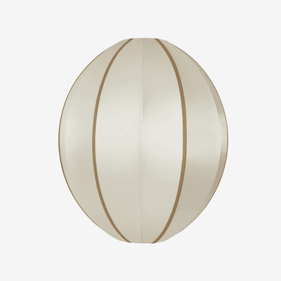 LAMP SHADE INDOCHINA OFFWHITE/AMBER OVAL L