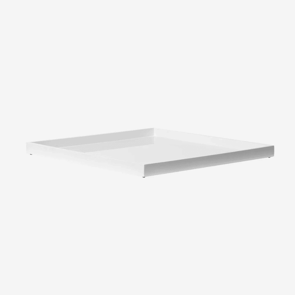 LACQUER TRAY 33X33 WHITE