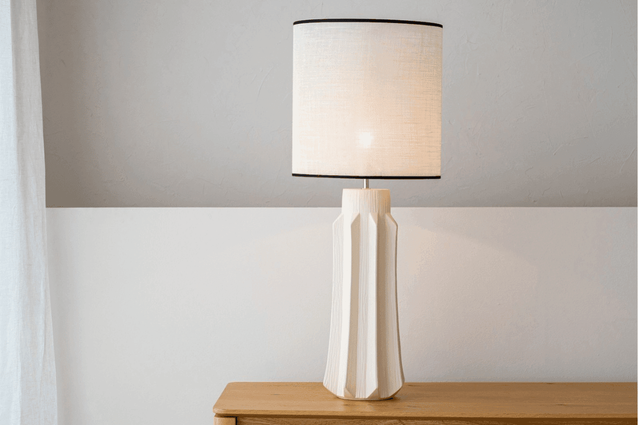 GREECE CERAMIC TABLE LAMP TALL