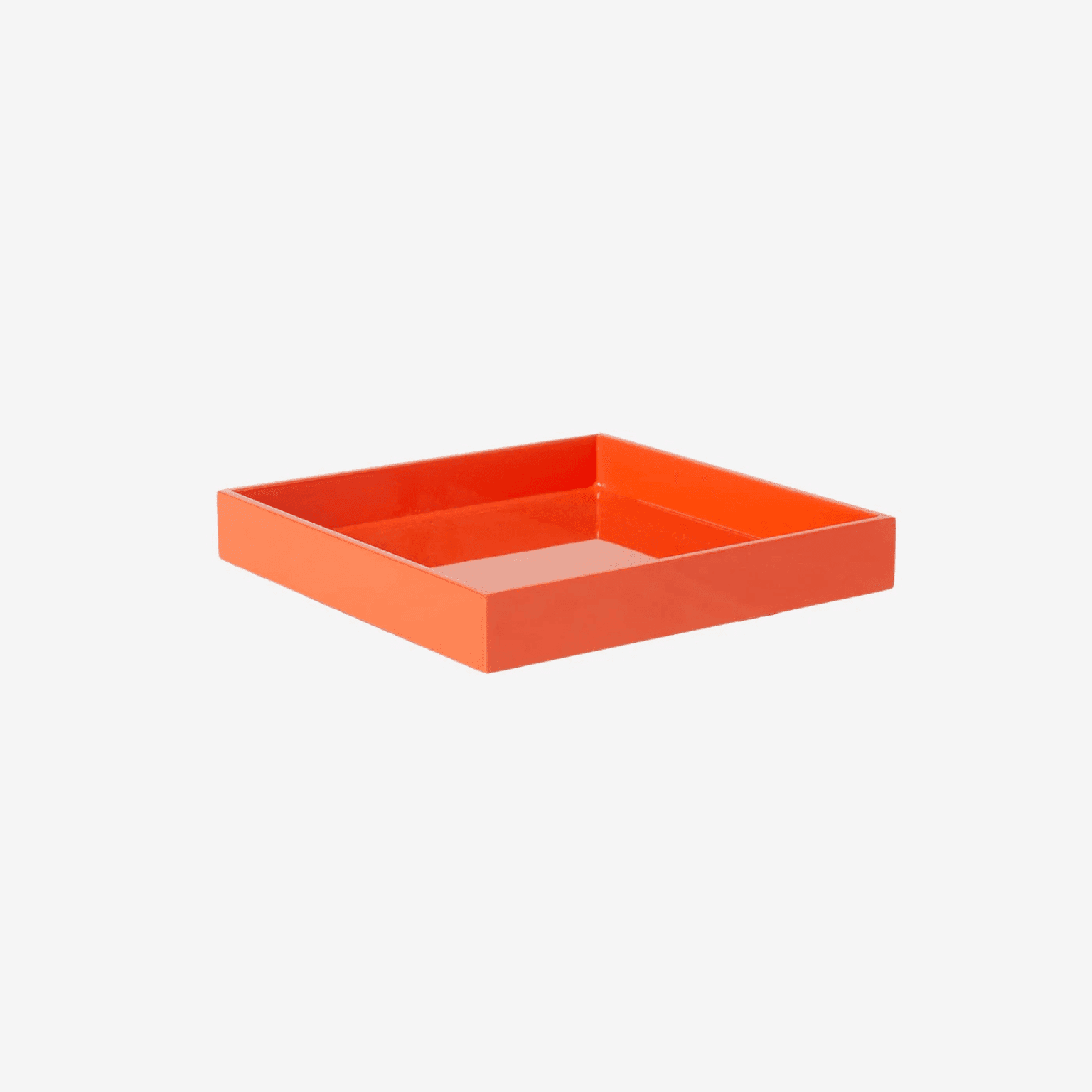 LACQUER TRAY 20X20 ORANGE