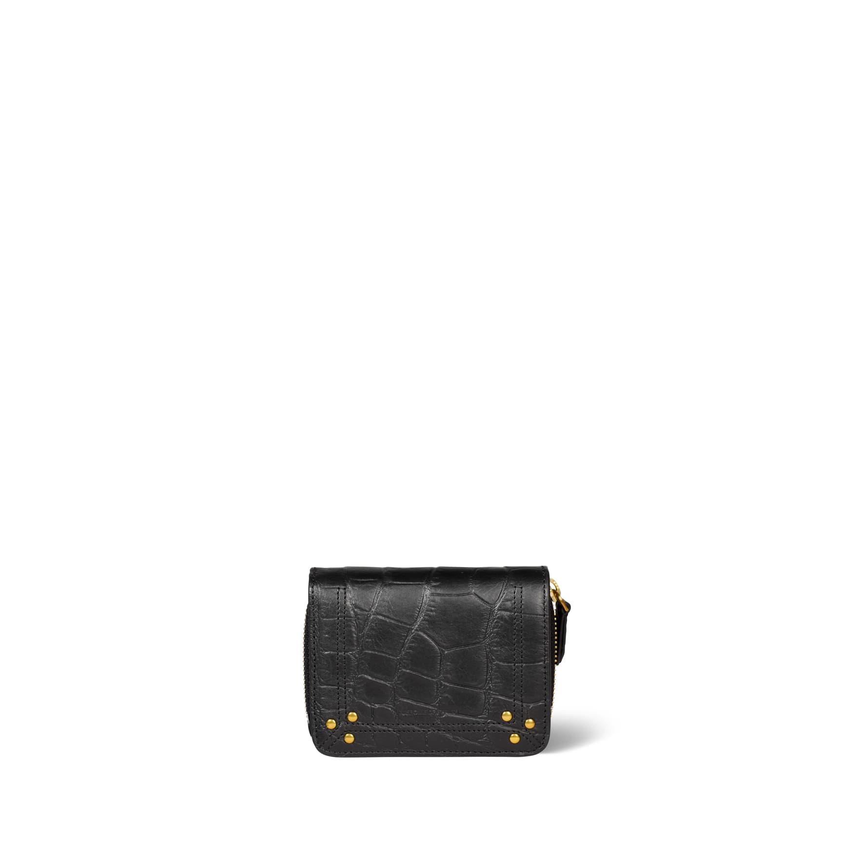 ANDRÉ WALLET CROCO NOIR COWSKIN